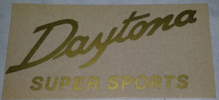 Triumph "Daytona Super Sport" Decal - Gold - USA