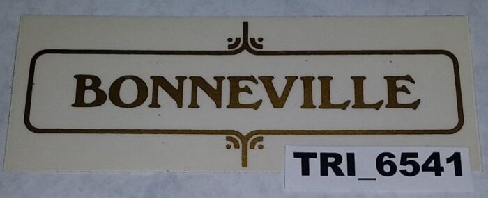 Triumph "Bonneville" Decal - Gold - 4-7/8" x 1-7/8"