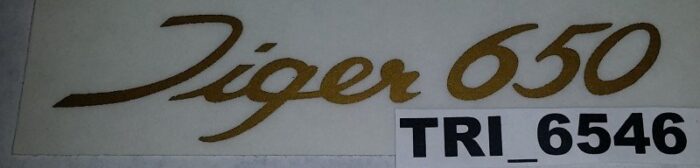 Triumph Tiger 650 Decal - Gold - 4" x 15/16"