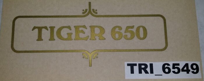 Triumph Tiger 650 Decal - Gold - 4" x 1-3/4"