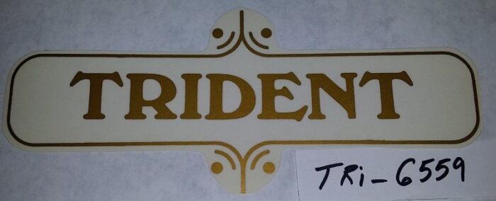 Triumph "Trident" Decal - Gold - 7-3/4" x 3-1/8"
