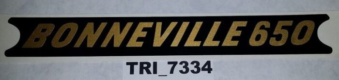 Triumph Bonneville 650 Decal - Black with Gold Letters