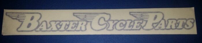 "Baxter Cycle Parts" Decal