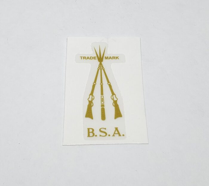 BSA Trademark Decal - Piled Arms - 17mm x 57mm - Peel Off Style