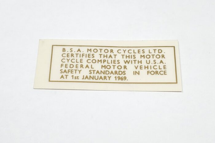 BSA USA Compliance Decal - 1-3/4" x 1-1/8"