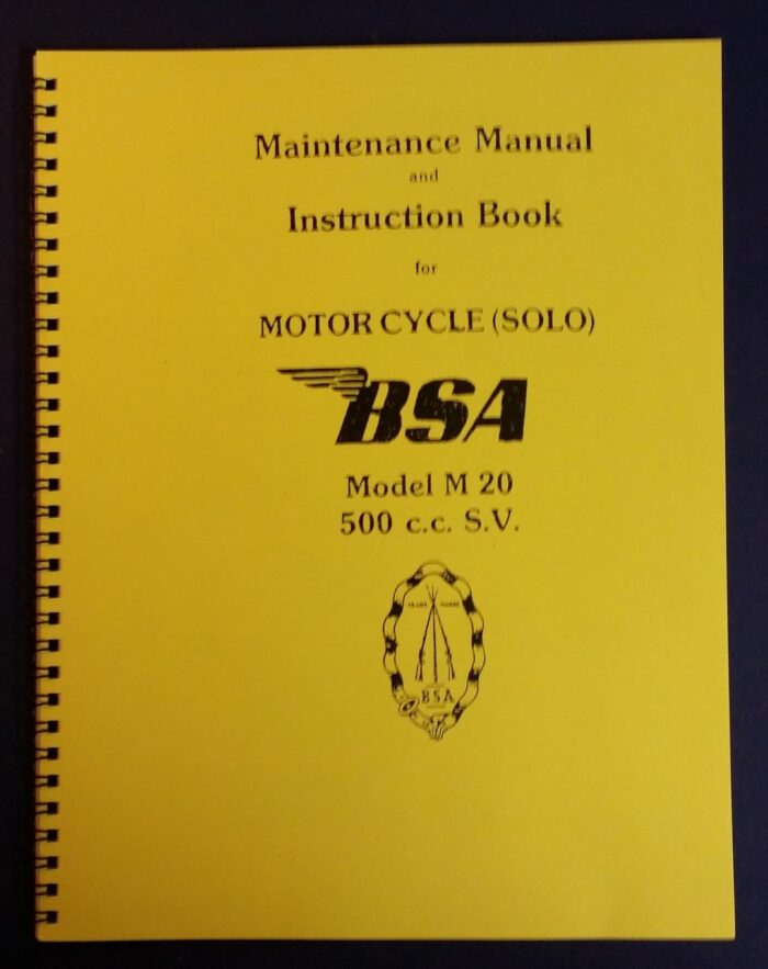 BSA Service Manual - M20 - 500cc SV