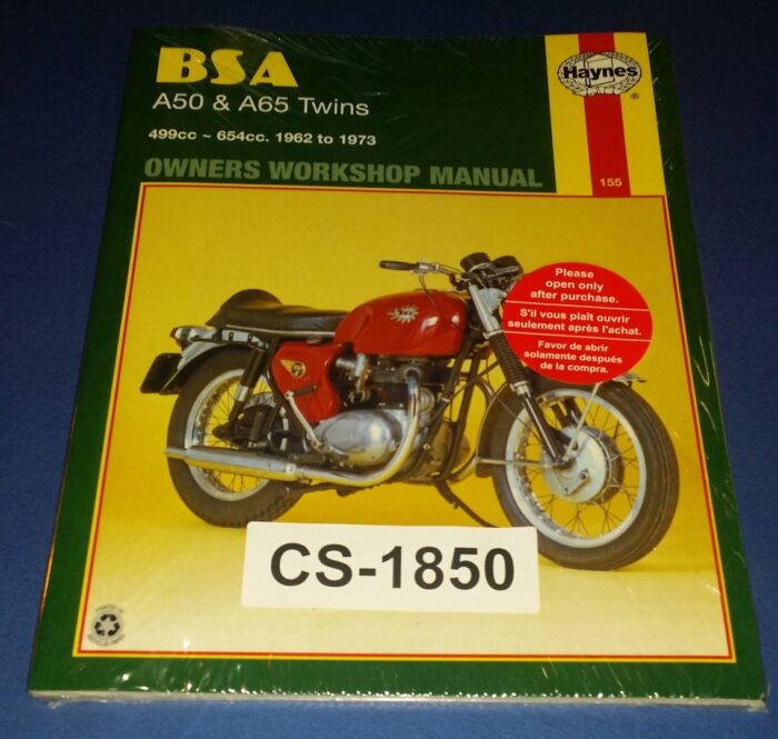 BSA A50 and A65 Owners Workshop Manual - 1962-73 - Haynes