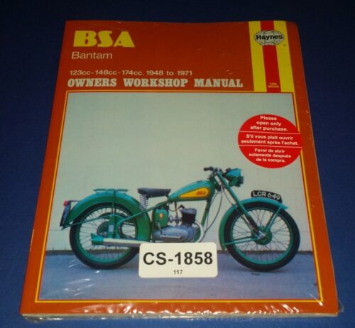 A65 Workshop Manual Ref O1 New  * Genuine BSA A50 
