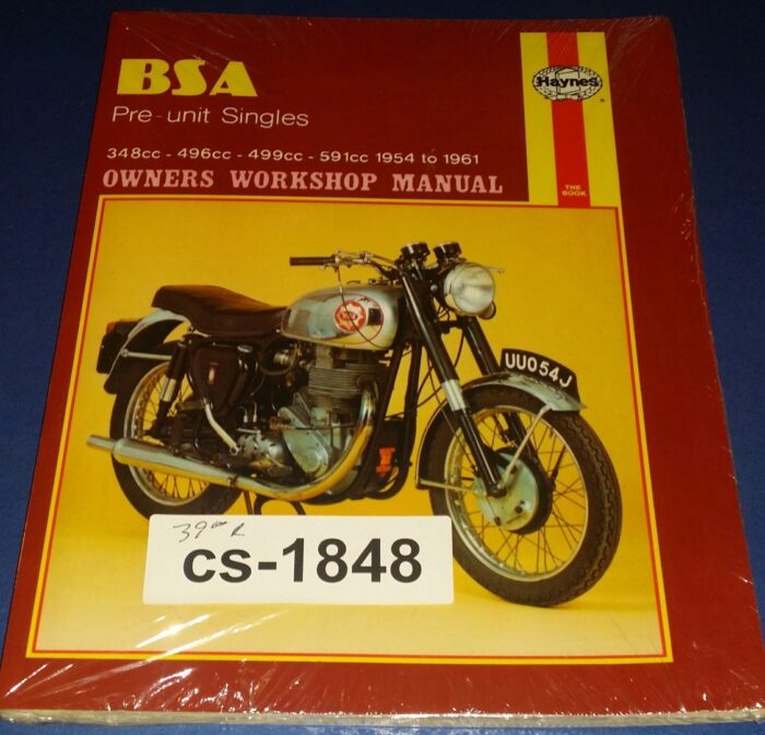 BSA Pre Unit Singles Owners Workshop Manual - Haynes