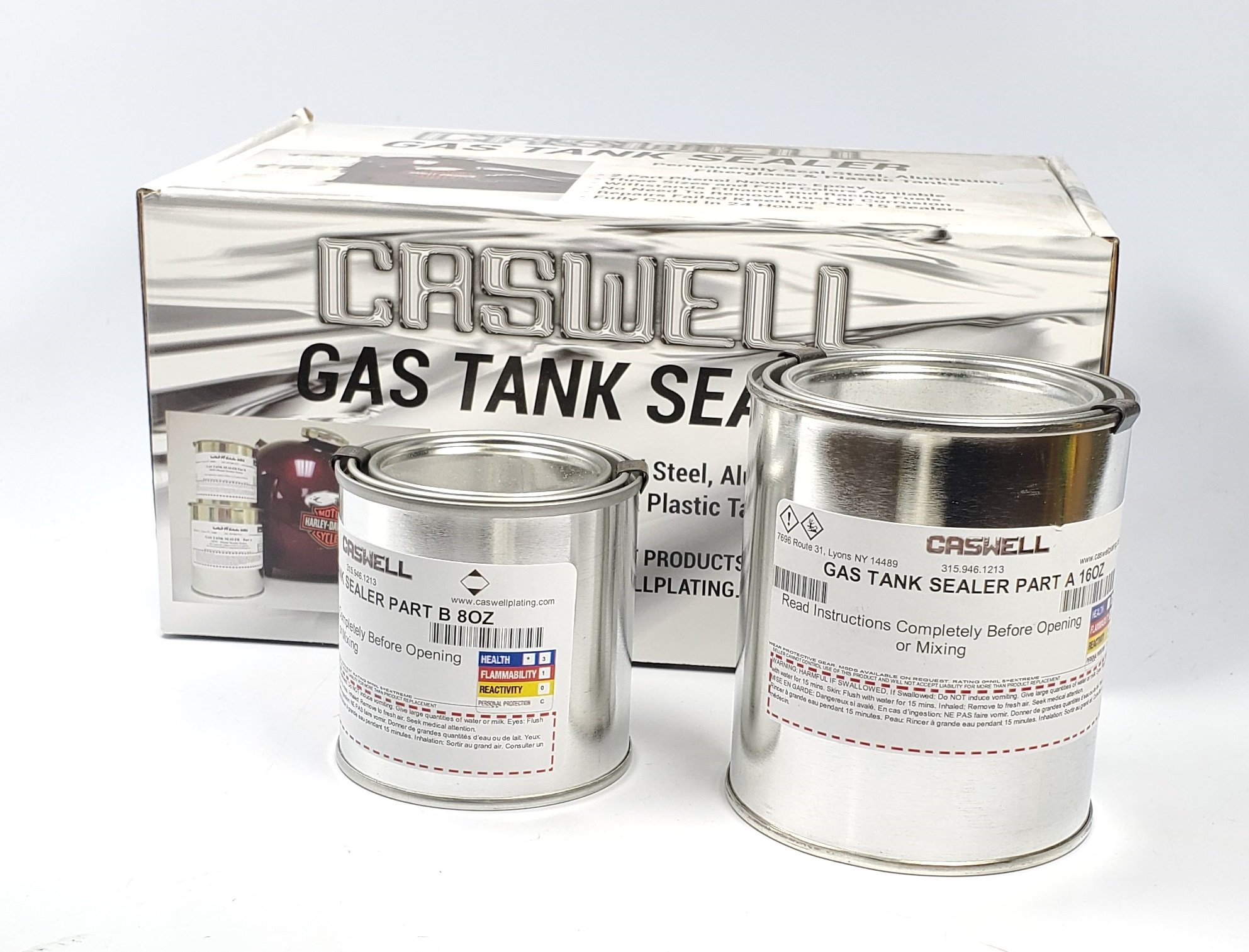 Caswell BATTLESHIP GREY Gas Tank Sealer repair kit motorcycles 10 gall