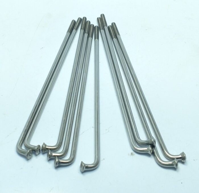 Spoke Set - Triumph - 1971-72 - 19" Front Drum - Stainless Steel Spokes and Chrome Nipples - USA - Image 2