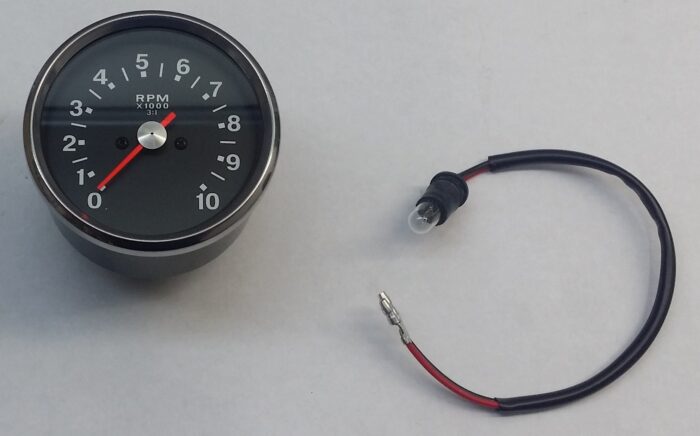 Tachometer - Black Face - 3:1 - Taiwan - EMGO