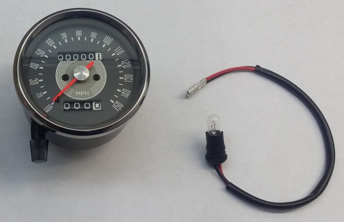 150 MPH Grey Face Speedometer Gauge - Taiwan - EMGO