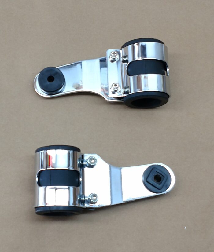 Euro Style Chrome Headlight Bracket Set - Universal - Taiwan - EMGO