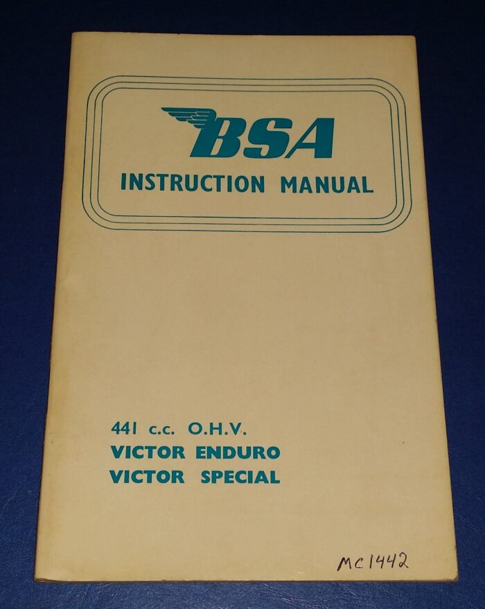 BSA 1966 B44 Instruction Manual