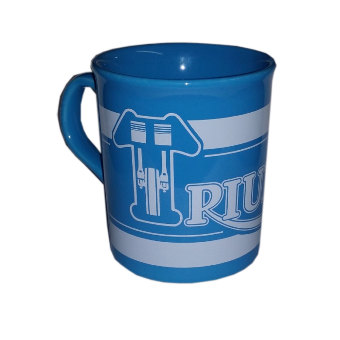 Triumph Coffee Mug - Light Blue Mug with White Logo