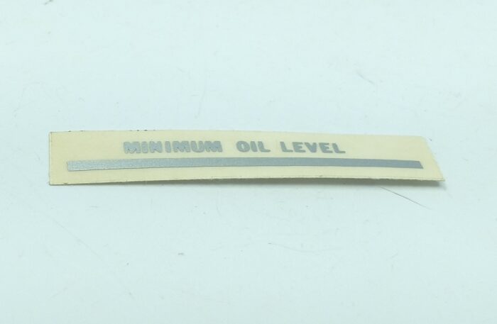 Norton "Minimum Oil Level" Decal - Silver
