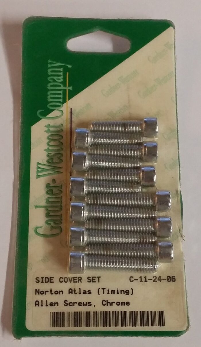 Norton Atlas Timing Cover Screw Set - Allen Head - Chrome
