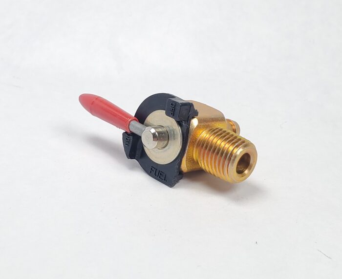 Red Handle Petcock - 90 Degree - 1/4" Threads - USA - Image 2