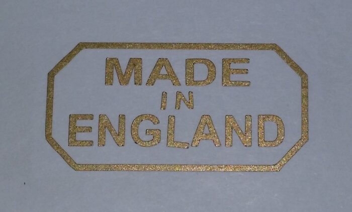 Royal Enfield Made in England Decal - Gold