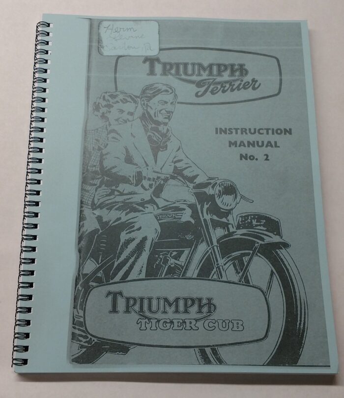 Triumph 1954 Terrier Instruction Manual - Reprint