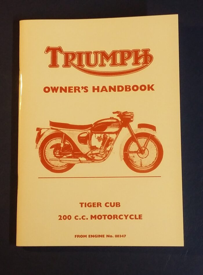 99-0834 - Tiger Cub Owners Handbook - 1963-65 - Reprint