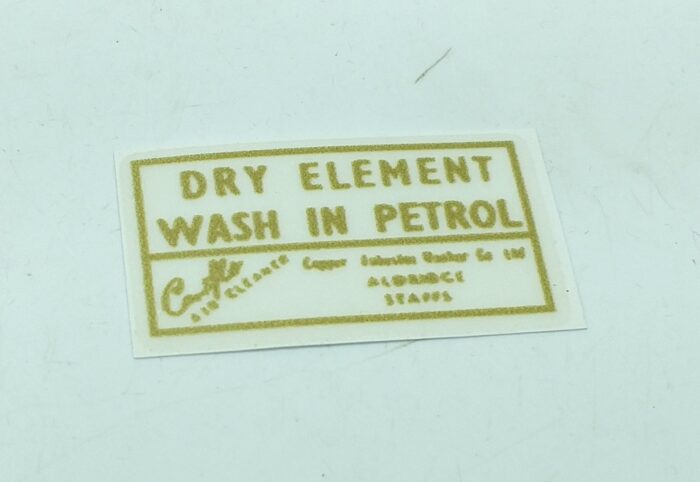 Triumph Dry Element Decal - Gold - 1-5/8" x 7/8"