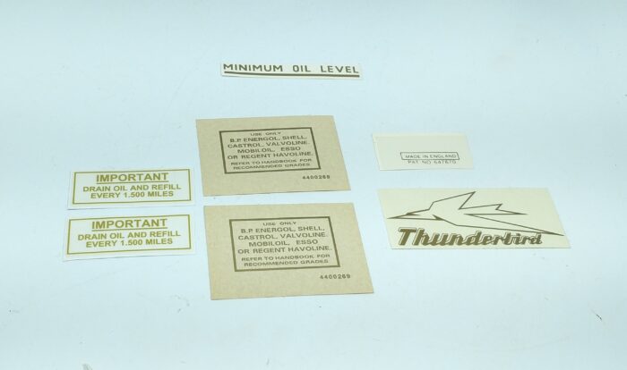 Triumph Decal Set - Gold Lettering