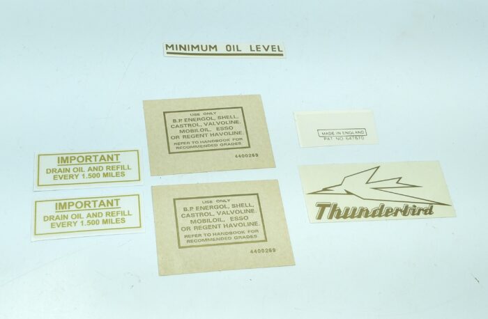 Triumph Decal Set - Gold Lettering - Image 2