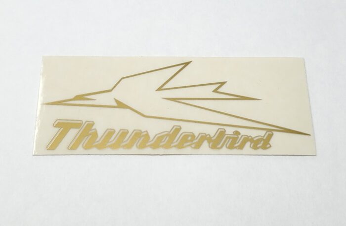 Triumph Thunderbird Decal - Gold Lettering - 3-1/4" x 1-1/4"