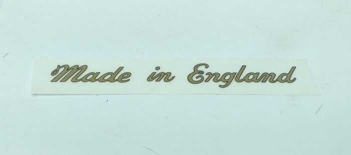 Triumph "Made in England" Decal - Gold - 4" x 7/16"