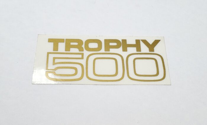 Triumph Trophy 500 Decal - Gold - 3" x 1-1/4"