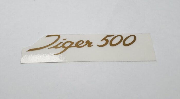 Triumph Tiger 500 Decal - Gold - 4" x 7/8"