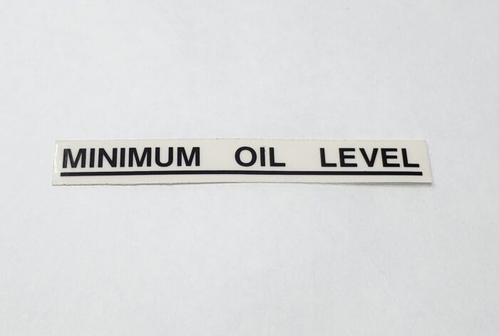 Triumph Minimum Oil Level Decal - Black