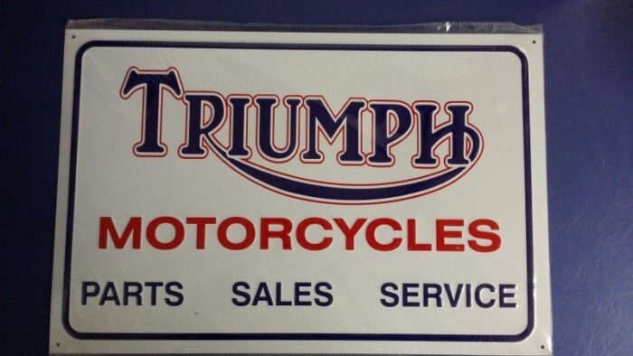 Triumph Motorcycles "Parts Sales Service" Sign - Raised Letters - 18" x 12"