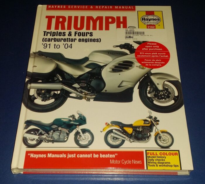 Modern Triumph Triples & Four Cylinder Carburetor Engines -1991-2004 - Haynes