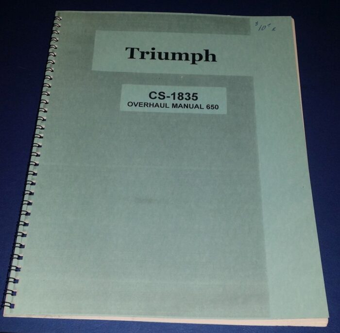 Triumph Unit 650cc Engine Overhaul Manual
