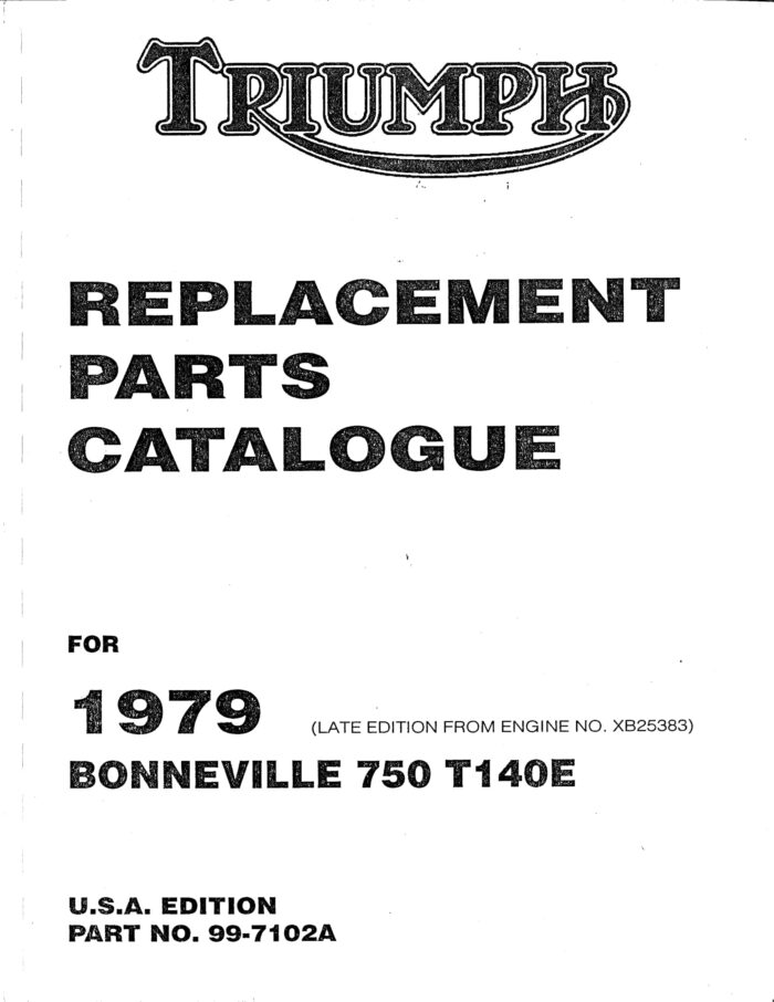 Triumph 1979 T140E USA EDITION - Downloadable