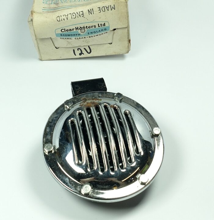 H.F. 140 12V Horn - Clear Hooter LTD - Hurricane High Frequency - Made in England *SEE PHOTOS*