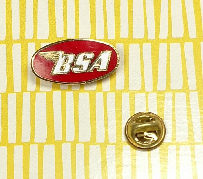 BSA Oval Logo Pin -  Red / White