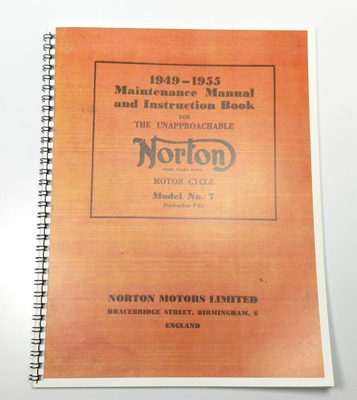 Norton Maintenance Manual & Instruction Book - 1949-55 - Model 7