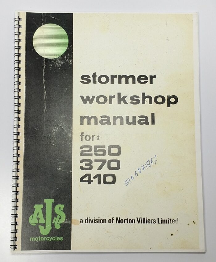 AJS Stormer Workshop Manual - for 250 / 370 / 410cc - Reprint