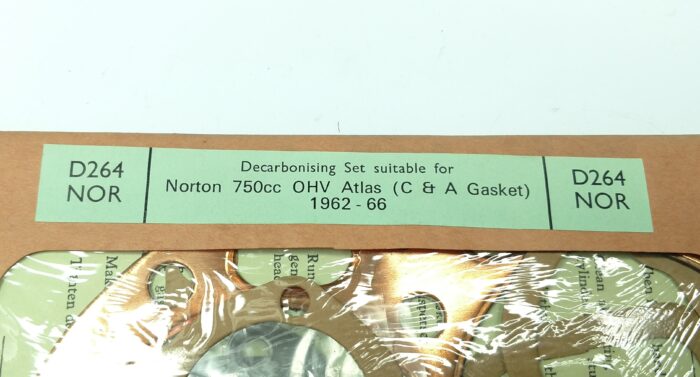 Top End Gasket Set - Norton Atlas 1962-66 - 750cc OHV - England - D264-NOR - Image 2