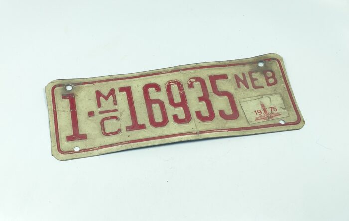 1975 Nebraska Vintage License Plate