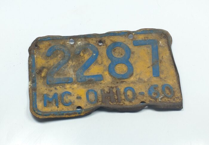 1960 Ohio Vintage License Plate