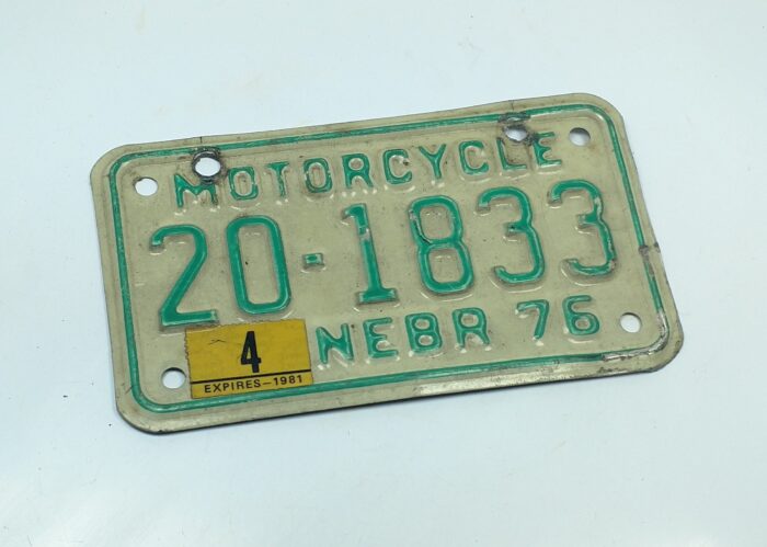 1976 Nebraska Vintage License Plate