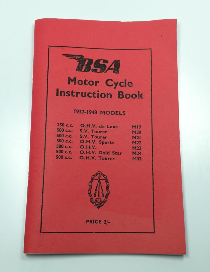 BSA Instruction Manual - 1937-48 Models - 350cc / 500cc / 600cc