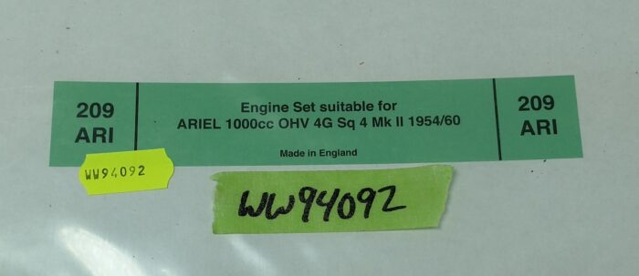 Engine Gasket Set - Ariel Square 4 MKII - 1954-60 - Image 2