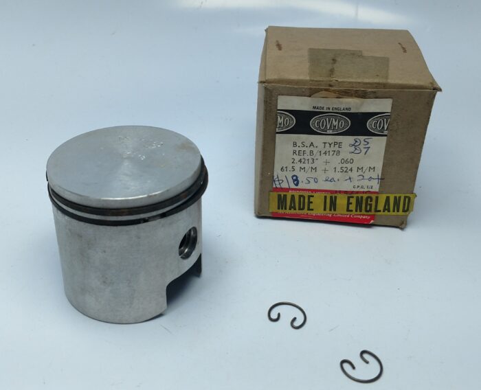 14178 - BSA Bantam Piston - +.060 - 2 Rings - Made in England