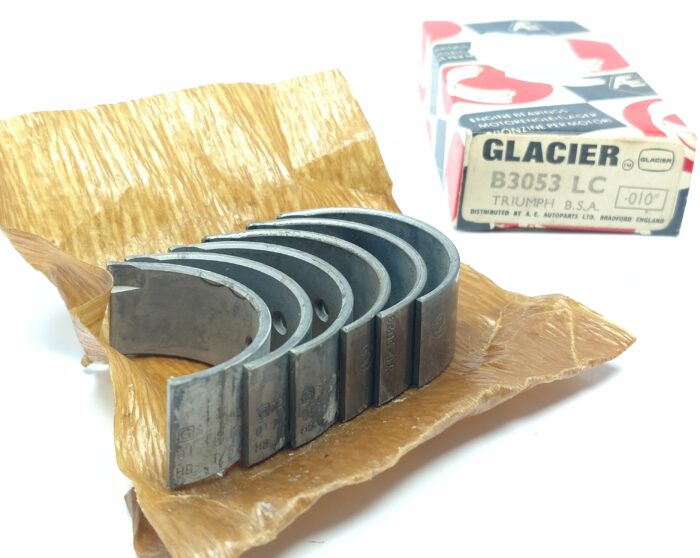Triumph / BSA Triples Rod Bearing Set - +.010" - NOS Glacier - Made in England - 70-9023 - Image 4